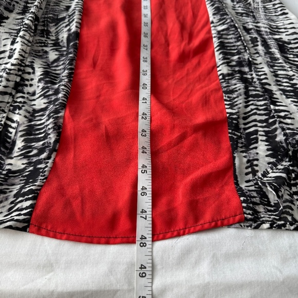 Maurices X-Small Split Front Maxi Dress Red/Black/White Babydoll Spaghetti Strap - Picture 14 of 16